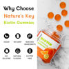 Picture of Nature's Key 2500mcg Biotin Gummies Vitamin C E Support Hair Nails Beautiful Skin Vegan Orange Flavor